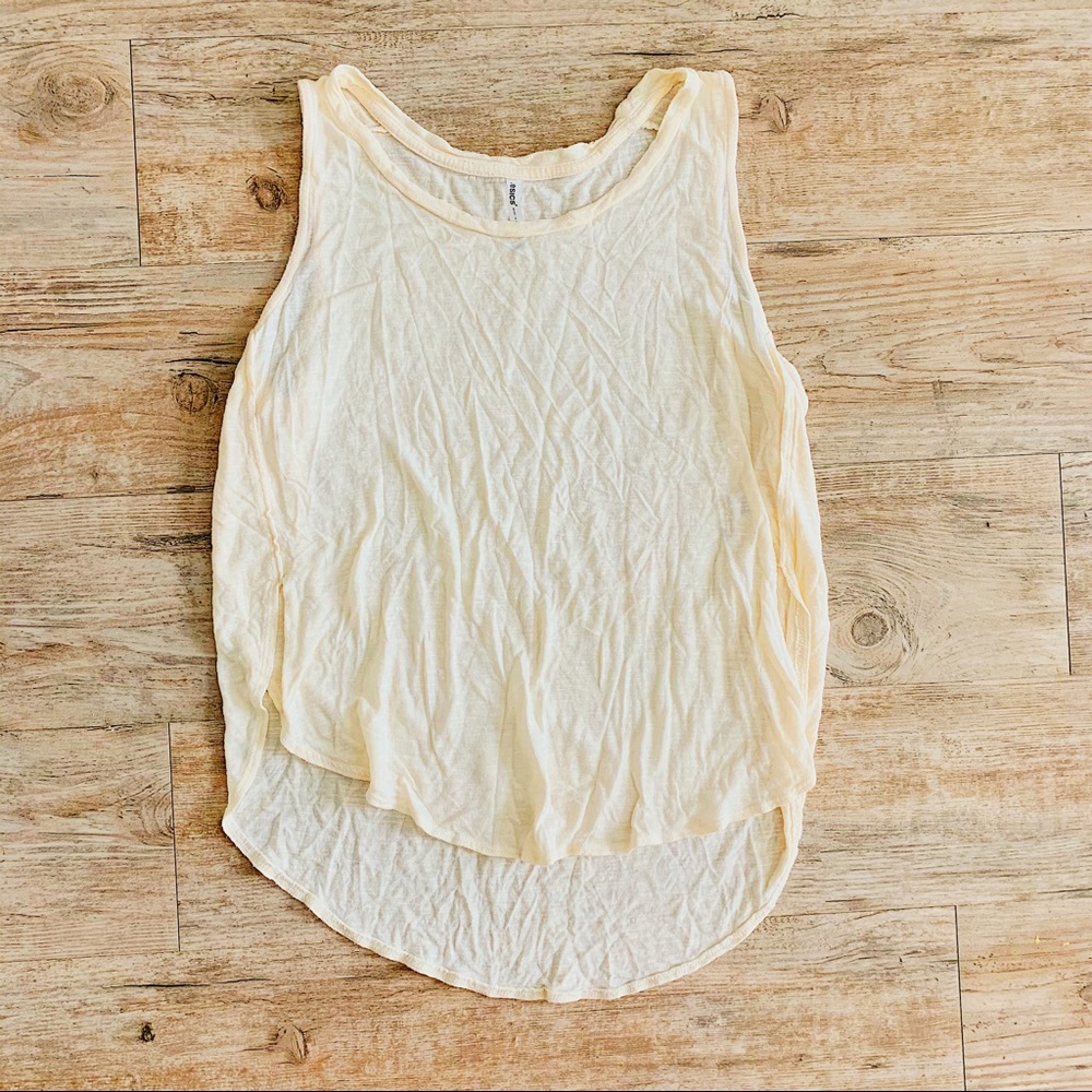 Cream Basic Tank Top